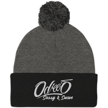 Load image into Gallery viewer, Odiee's Sassy & Suave pom pom beanie