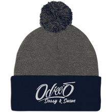 Load image into Gallery viewer, Odiee's Sassy & Suave pom pom beanie
