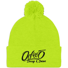 Load image into Gallery viewer, Odiee's Sassy & Suave pom pom beanie