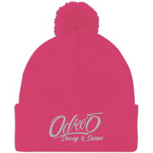 Load image into Gallery viewer, Odiee's Sassy & Suave pom pom beanie