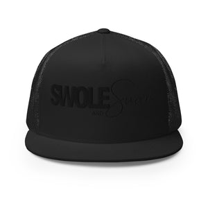 Swole And Suave - all black Trucker Cap